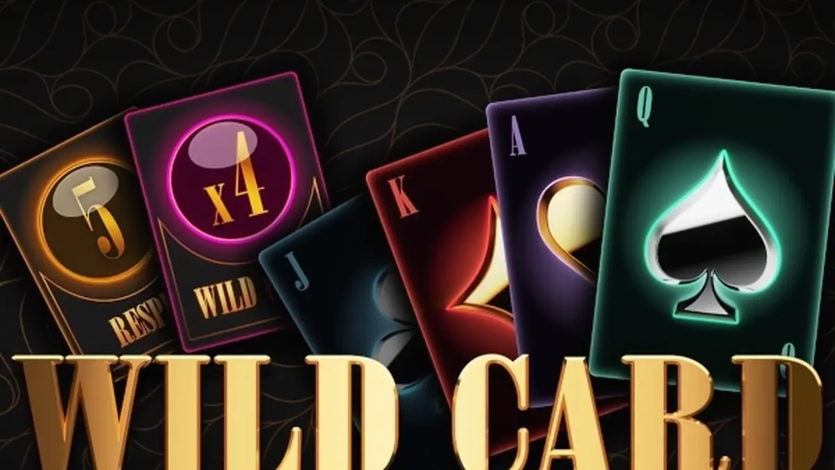 Isang masiglang visual ng Wild Card slot machine na nagpapakita ng mga reels at simbolo.